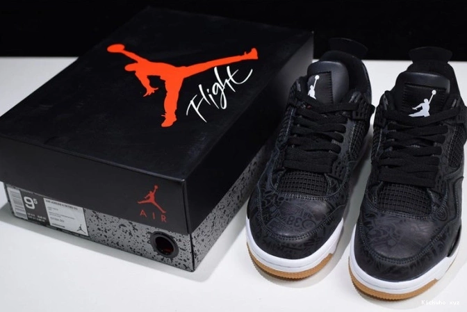 Laser CI1184-001 Air Jordan Black Retro 4 0710